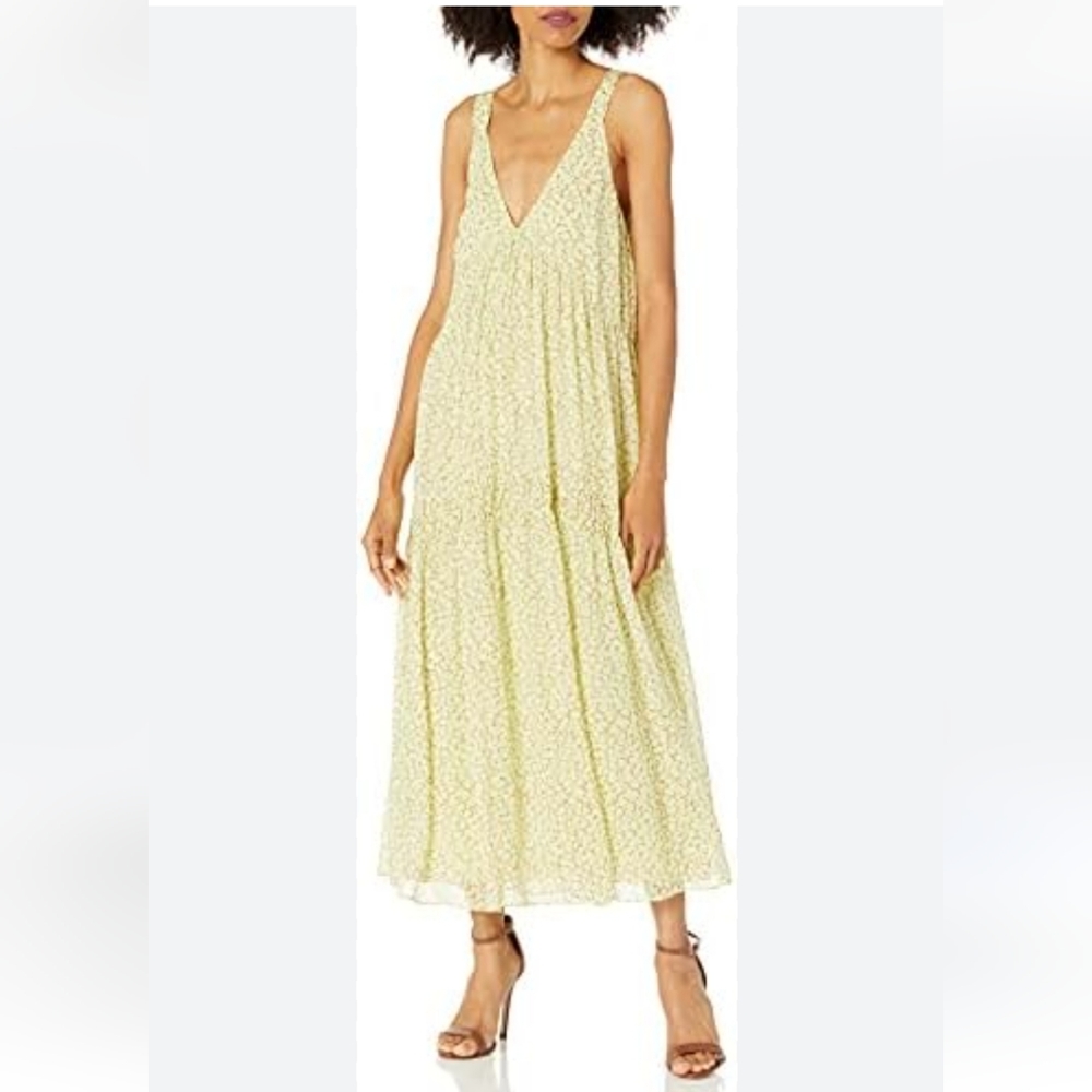 Joie Bondi tiered silk sleeveless dress